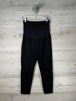 GAP 孕妇裤女式小号黑色 FP Ponte 紧身裤真黑色弹力 — 第 1/4 张图片