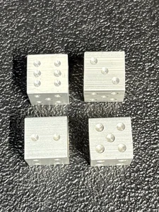 Dice Themed Valve Stem Cap Cover 4 -PackAluminum New For Car Motorcycle Bicycle - Picture 1 of 3