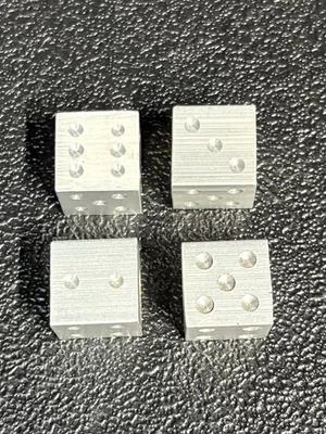 Dice Themed Valve Stem Cap Cover 4 -PackAluminum New For Car Motorcycle Bicycle - Image 1 of 3