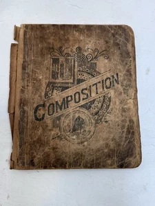 Vintage Antique Composition Notebook Handwritten Recipes Clippings 1920's? Early - Imagen 1 de 10