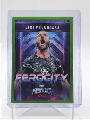 JIRI PROCHAZKA 2025 TOPPS KNOCKOUT UFC FEROCITY LIME GREEN /99 Q4447 - Image 1 of 2