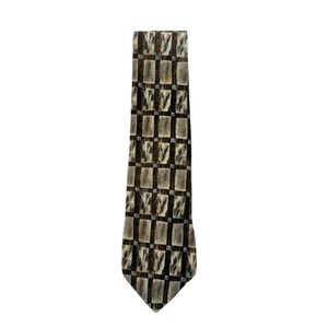 VTG Erreuno Milano Tie 100% Italian Silk Check Geometric 55 X 4” Multicolor - Picture 1 of 13