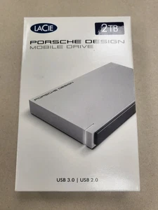 NEW LaCie Mobile Drive Porsche Design 2TB USB 3.0 External Hard Drive Sealed Box - Picture 1 of 5