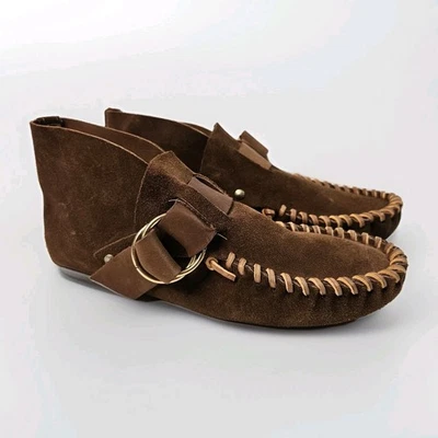 Minnetonka Moccasins Leather Women’s Size 7 Shoes Camel Brown Ankle Boots 3199 - Image 1 of 4