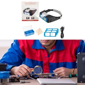 LED-beleuchtete Stirnband-Lupe, Juwelier-Lupe für die Schmuckherstellung - Bild 1 von 6
