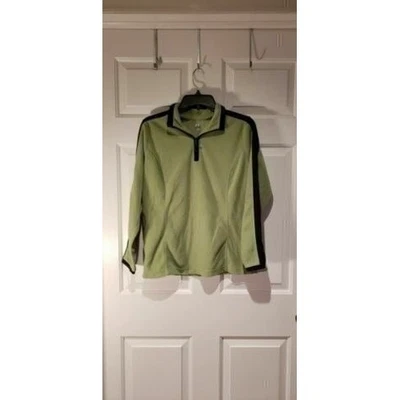 Women's Sz S Fleece Green 1/4 Zip Sweatshirt SJB Active St. Johns Bay - Image 1 of 4