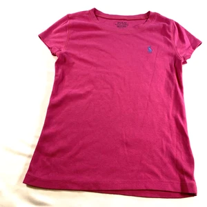 Polo Ralph Lauren Girls Hot Pink Short Sleeve T-Shirt Medium 8-10 - Picture 1 of 5