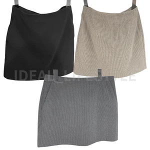 Pantalón corto UNIQLO S-XXL negro/gris oscuro/marrón mini línea A para mujer 479662 nuevo con etiquetas - Imagen 1 de 13