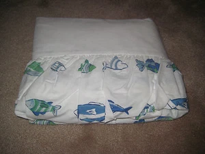 NEW Pottery Barn Kids FISH Twin Bedskirt - Picture 1 of 1