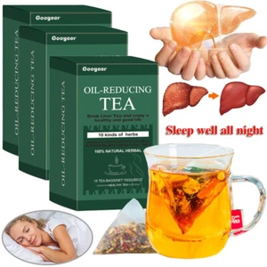 Oil-Reducing Tea-10 Herbal with Excellent Formula, Oil Cleansing Tea for Liver - Picture 1 of 23