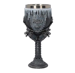 Nemesis Now House Stark Game of Thrones Goblet 12cm Black, Resin w/Stainless Ste - Picture 1 of 7