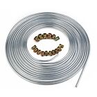 25ft Steel Brake Line Kit Tubing Roll in Silver Color with 16 Fittings