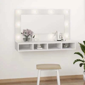 vidaXL Mirror Cabinet with LED White 90x31.5x62 cm HEE - Picture 1 of 10