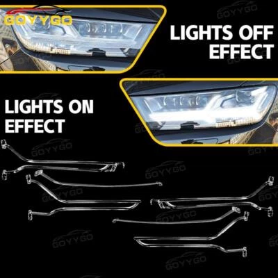 Für AUDI Q7 2016-2019 Paar Auto LED DRL Tagfahrlicht Leitblech Rohr Streifen - Bild 1 von 4