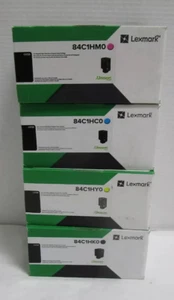 GENUINE LEXMARK 84C1HK0 84C1HC0 84C1HM0 84C1HY0 TONER SET We Ship Fast - Picture 1 of 2