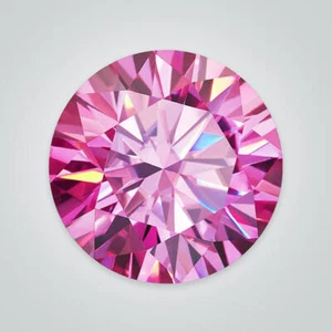 Loose CVD Lab-Grown Diamond 6.00 mm Fancy Pink Round VVS Certified Diamond - Picture 1 of 11