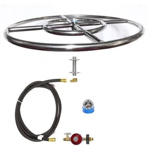 FR_CK 6", 12", 18" or 24" Complete Basic Wood to Propane Fire Pit Conversion Kit - Picture 1 of 28
