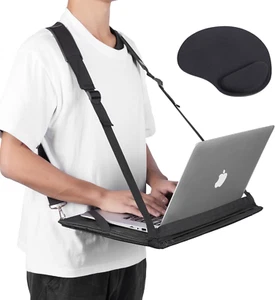 Arnés para computadora portátil - Manos libres portátil disponible escritorio para caminar para computadora portátil de hasta 17" - Imagen 1 de 12