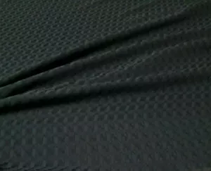 CHIFFON FABRIC BLACK COLOUR AND SMALL FIGURED-SOLD BY THE METRE - Picture 1 of 7