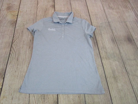 Nike Golf Dri-Fit UI Idaho Vandals Grey White Logo Polo Shirt Women's Large Cover