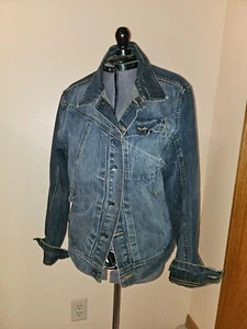 Volcom Jean Jacket Women M Cotton EUC - Picture 1 of 13