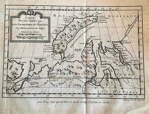 RUSIA, RUSSIA. REGIONES POLARES, mapa original,1757 - Picture 1 of 1