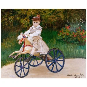 Claude Monet, Jean Monet on His Hobby Horse, Canvas Print, 20" x 25" + Border - Picture 1 of 10