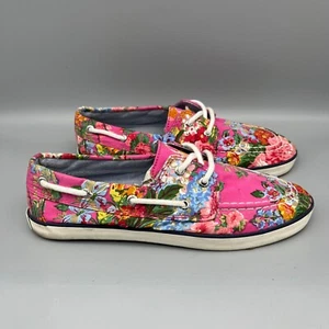 Polo Ralph Lauren Shoes Boys 6.5 Sander Boat Deck Juniors Canvas Hawaiian Floral - Picture 1 of 10