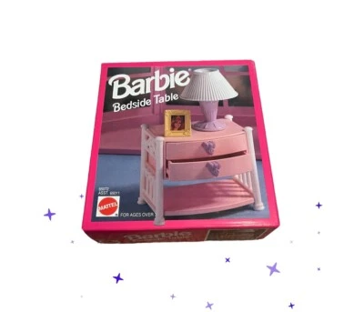 Vintage Barbie Bedside Table Factory Sealed Mattel Doll Furniture 1993 65072 - Image 1 of 4