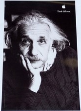 APPLE Think different ALBERT EINSTEIN poster appr. 18"/11" mint rolled shipping