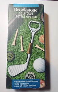 BROOKSTONE GOLF CLUB BOTTLE OPENER, NEW. Golf Player Gift - Picture 1 of 3