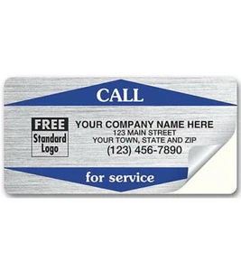 250 Call For Service Wetterbeständige Etiketten / 3,5"x1,75" / Nebs Deluxe # WSV1S - Bild 1 von 1
