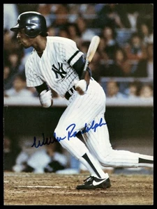 Willie Randolph Autographed 1982 Yankees Yearbook Page Photo Beckett Authentic - Picture 1 of 1