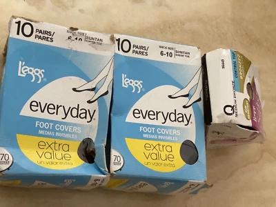 CUBIERTAS PARA PIES PIERNAS 6-10 Y CONTROL PIERNAS SUPERIORES SEDA BRONCE MEDIO TALLA Q LOTE 3 Foto 1 de 4