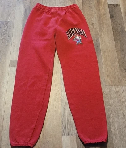 Vintage TNT Nebraska Cornhuskers Sweatpants Red Youth L Mens Womens Small S Cover