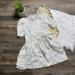 Vintage Christian Dior White Bridal Dress Lace Girl’s Size 7 Designer - Picture 1 of 14