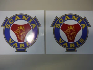 Scania Vabis 2x Aufkleber Fullcolour Truck Vrachtwagen SCANIA VABIS Sticker... - Afbeelding 1 van 1