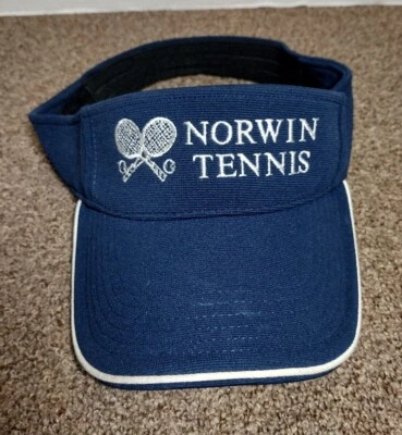Visera de tenis Norwin talla única azul bordado logotipo Foto 1 de 4