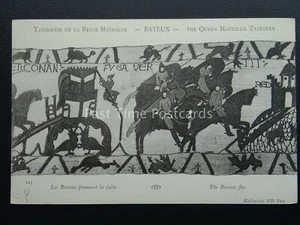 Bayeux Tapestry THE BRETONS FLEE Old French Postcard ND Phot 123 - Picture 1 of 2