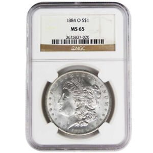 1884-O $1 Morgan Silver Dollar NGC MS65 Brown Label
