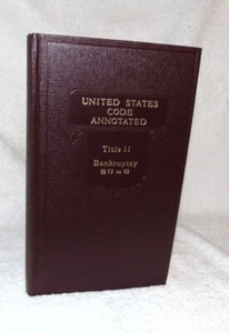 United States Code Annotated 1968 TITLE 11 BANKRUPTCY 53 TO 93 - Imagen 1 de 8