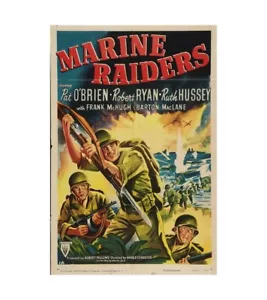 1950 Marine Raiders Movie Poster, Vintage Movie 4 ft Tall Giant Poster - Picture 1 of 5