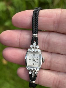 girard perregaux 14k Gold diamond watch Antique - Picture 1 of 5