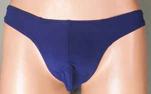 NEW Shein Mens Navy Blue Silky Thong Underwear S, M, L or XL - Picture 1 of 4