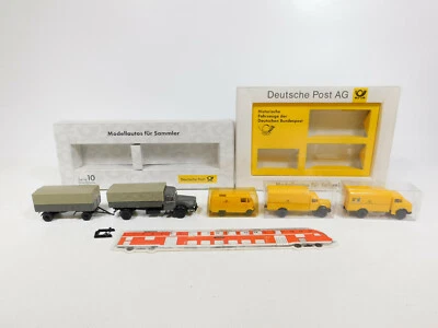 2x Brekina H0 1:87 Post-Set: Serie 5 MB + Serie 10 Büssing, S.G Box # CK788-0,5 - Immagine 1 di 3