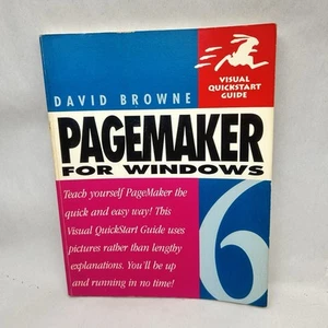 Pagemaker for Windows 6 by David Browne Visual Quickstart Guide Adobe Vintage PC - Picture 1 of 21