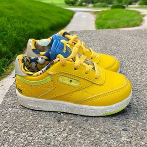 REEBOK CLub C 95 Minions Shoes Yellow  ~ Toddler SZ 5.5 Despicable Me - Picture 1 of 9