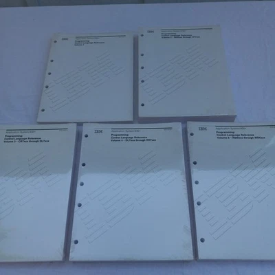 Volume 1-5 IBM AS/400 PROGRAMMING Employee Reference Guides Books Manuals 88/89 - Image 1 of 4