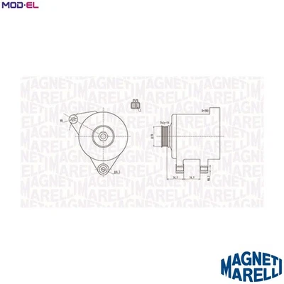 ALTERNATOR 063731789010 FOR HYUNDAI MATRIX EXCEL/II TUSCANI LANTRA/LAVITA TB - Image 1 of 4