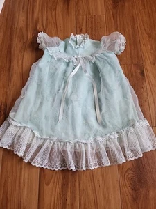 Vintage Doll Blue gown With Lace 18" length - Picture 1 of 16